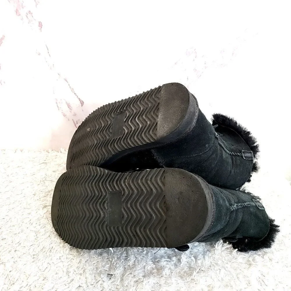 Costco Kirkland brand suede leather with real shearling lining